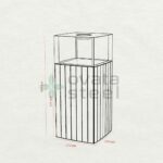 Outdoor Trash Bins Price Metal Trash Can 04612