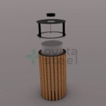 Outdoor Trash Bins Price Metal Trash Can 05615