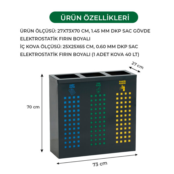 Metal Zero Waste Bins Recycling Dustbin Prices 05402