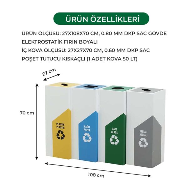 Metal Zero Waste Bins Recycling Dustbin Prices 06440