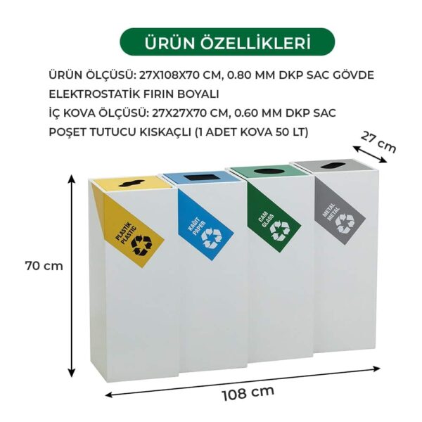 Metal Zero Waste Bins Recycling Dustbin Prices 06442