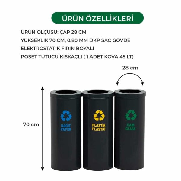 Metal Zero Waste Bins Recycling Dustbin Prices 06450