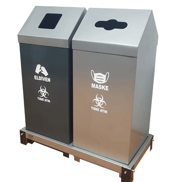 Metal Zero Waste Bins Recycling Dustbin Prices Medical Waste Bin 80001