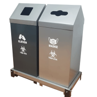 Metal Zero Waste Bins Recycling Dustbin Prices Medical Waste Bin 80001